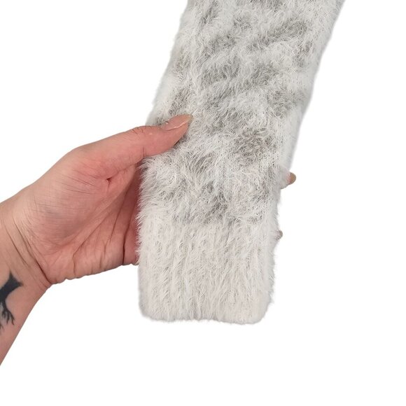 Bella Dahl Light White and Grey Leopard Print Sweater Sz S - Picture 3 of 11